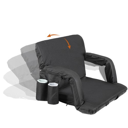 Segawe Stadium Seat for Bleachers w/Back Support 2 Pack Reclining Camping Stadium Chair
