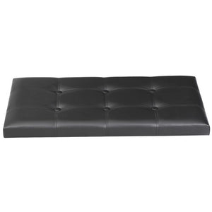Segawe 30" Folding Storage Ottoman Bench Storage Chest Footrest with Padded Seat Black