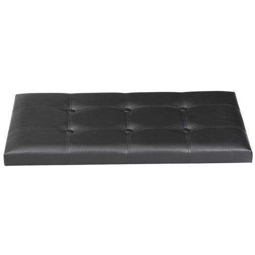Segawe 30" Folding Storage Ottoman Bench Storage Chest Footrest with Padded Seat Black