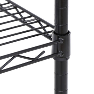 Segawe 3 Tier Unit Shelving Metal Wire Rack Organizer Adjustable Shelve with 4 Wheels