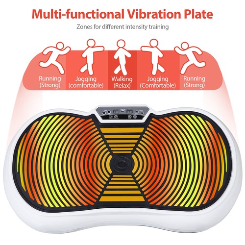 Segawe Vibration Plate Fitness Platform Exercise Machine Vibrating Full Body Slim White