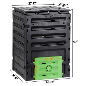 Segawe Large Garden Compost Bin 120 Gallon Outdoor Composter Bin from BPA Free Material