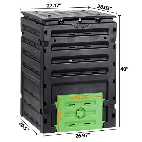Segawe Large Garden Compost Bin 120 Gallon Outdoor Composter Bin from BPA Free Material