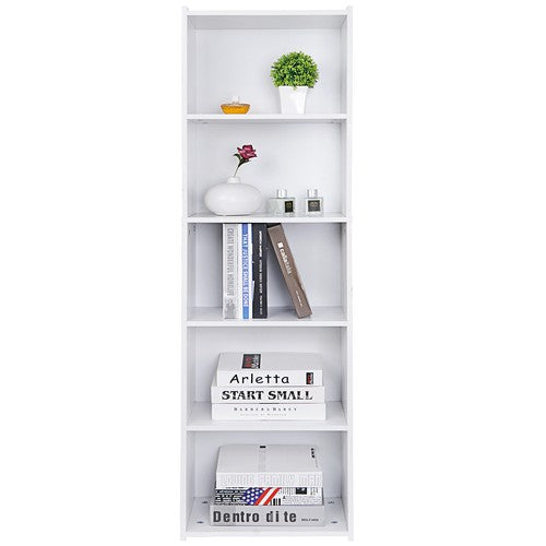 Segawe 5 Tier Bookcase Bookshelf Wood Cube Storage Shelf Display Stand for Living Room