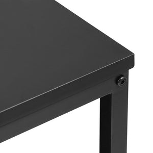 Segawe Black Coffee Table for Living Room Rectangle 2-Tier Coffee Tables with Storage