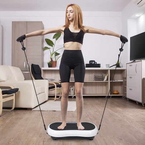 Segawe Vibration Plate Fitness Platform Exercise Machine Vibrating Full Body Slim White