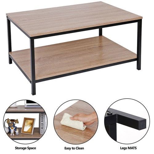 Segawe Durable Coffee Table w/Storage Shelf Cozy Coffee Table Home Use Tea Table
