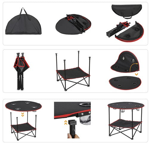 Segawe Foldable Camping Table Outdoor Beach Picnic Table Lightweight with Carry Bags