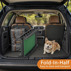 Segawe 61" Folding Dog Ramp for Cars Trucks SUVs Pet Ramps Non-Slip Stairs Step Ladder