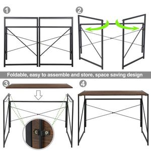 Segawe Office Computer Desk Writing Modern Simple Study Industrial Style Folding Home