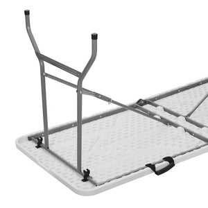 Segawe 6Ft Plastic Folding Table Portable Fold-in-Half Picnic Utility Table with Handle