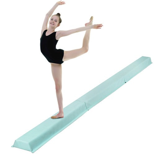 Segawe 9ft Teal Extra Firm Vinyl Balance Beam Folding Gymnastics Beam Tumbling Home