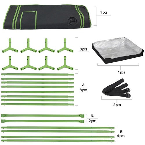 Segawe Hydroponic Grow Tent 100% Reflective Mylar Non Toxic Indoor Room with Window