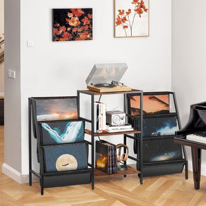 Segawe Vinyl Record Stand Stylish Record Player Holder & LP Storage Display Living Room