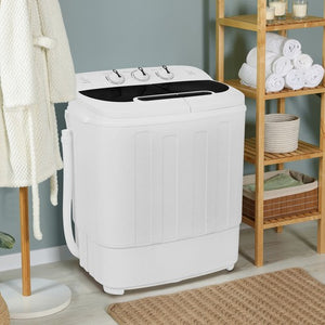 Segawe Compact Mini Twin Tub Washing Machine Portable 13lbs Laundry Washer and Dryer