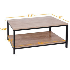 Segawe Durable Coffee Table w/Storage Shelf Cozy Coffee Table Home Use Tea Table