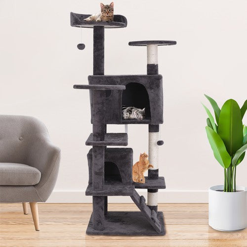Segawe 55" STURDY Cat Tree Tower Activity Center Large Playing House Condo For Rest