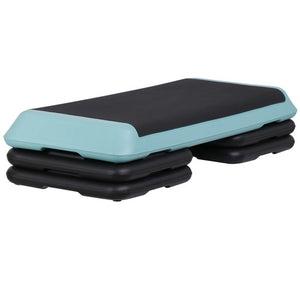 Segawe 43'' Exercise Aerobic Step Platform Adjustable Fitness Stepper w/4 Risers Green
