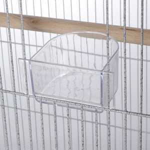 Segawe 53 Inch Flight Bird Cage Large Wrought Iron Parrot Cage with Rolling Stand White