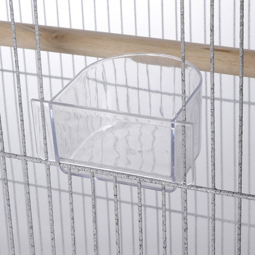 Segawe 53 Inch Flight Bird Cage Large Wrought Iron Parrot Cage with Rolling Stand White