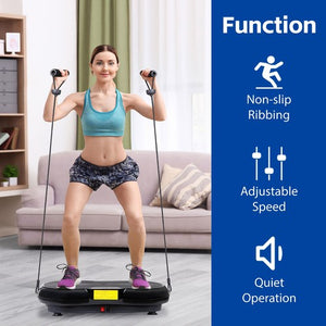 Segawe Whole Body Vibration Platform Black Slim Exercise Plate Fit Machine W/Bluetooth
