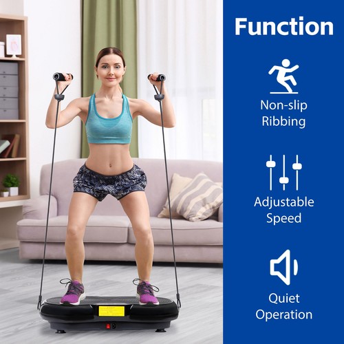 Segawe Whole Body Vibration Platform Black Slim Exercise Plate Fit Machine W/Bluetooth