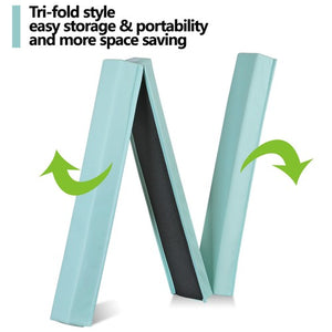 Segawe 9ft Teal Extra Firm Vinyl Balance Beam Folding Gymnastics Beam Tumbling Home