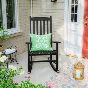 Segawe 2PCS Outdoor Rocking Chair High Back Porch Rocker Chair All Weather Resistant