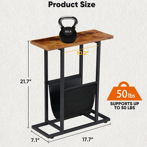Segawe Small Side Table for Small Spaces Narrow End Table Bedside Table Living Room