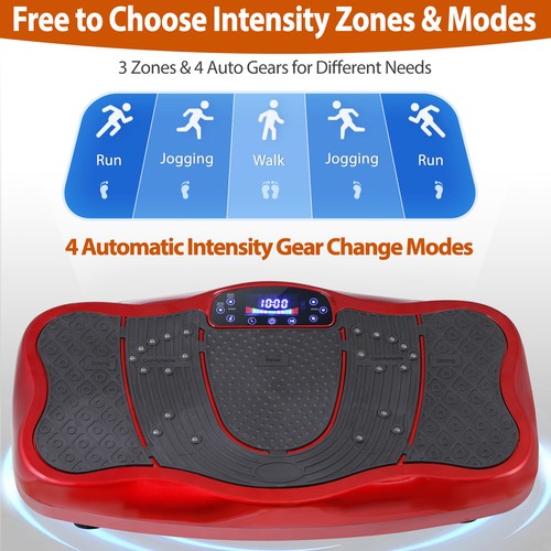 Segawe Vibration Plate Exercise Training Machine Full Body Shake Vibration Platform Red