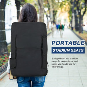 Segawe Wide Stadium Seats Chairs For Bleachers w/Back Cushion 5 Reclining Position