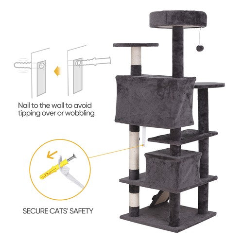 Segawe 55" STURDY Cat Tree Tower Activity Center Large Playing House Condo For Rest