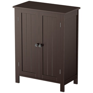 Segawe Wooden Storage Cabinet w/ 2 Doors Bathroom Floor Kitchen Cupboard Grey
