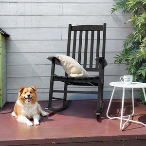 Segawe 2PCS Outdoor Rocking Chair High Back Porch Rocker Chair All Weather Resistant