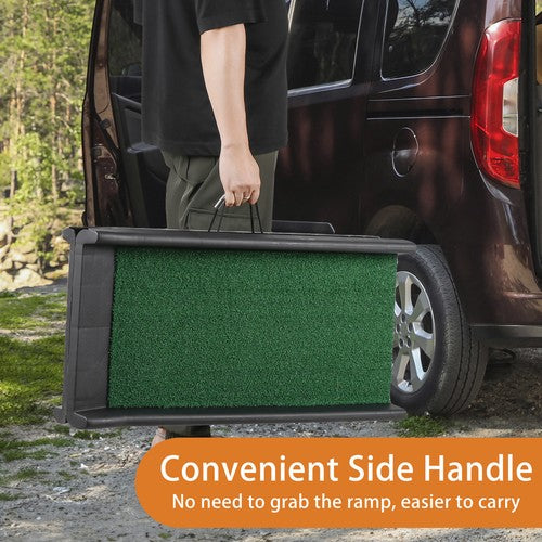 Segawe 61" Folding Dog Ramp for Cars Trucks SUVs Pet Ramps Non-Slip Stairs Step Ladder