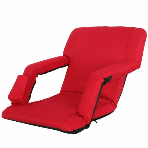 Segawe 2 Pack Stadium Seat for Bleachers 20.5" Water Resistant Stadium Chair w/Back Red