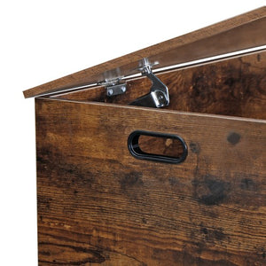Segawe Chest Storage Trunk Wood Bedroom Large Box Blanket Books Shoes Toys Rust Brown