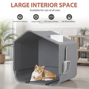 Segawe Extra Large Enclosed Cat Litter Box with Mat and Litter Scoop Anti-Splashing XL