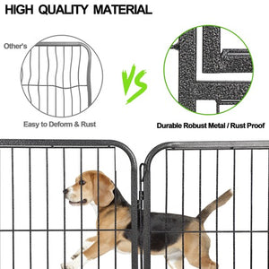 Segawe 32 Inch Heavy Duty Dog Playpen 16 Panels Exercise Pen Pet Fence Cage with Doors