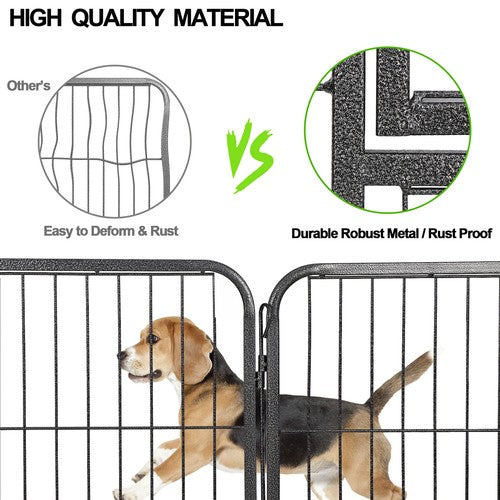 Segawe 32 Inch Heavy Duty Dog Playpen 16 Panels Exercise Pen Pet Fence Cage with Doors