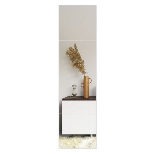 Segawe 14"x 4PCS Frameless Wall Mirror Set Tiles Full Length Make Up Mirror for Bedroom