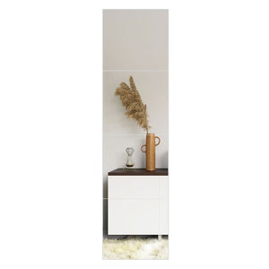 Segawe 14"x 4PCS Frameless Wall Mirror Set Tiles Full Length Make Up Mirror for Bedroom