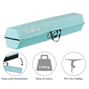 Segawe 6' Green Balance Beam Extra Firm Vinyl Folding Gymnastics Beam W Handle For Home