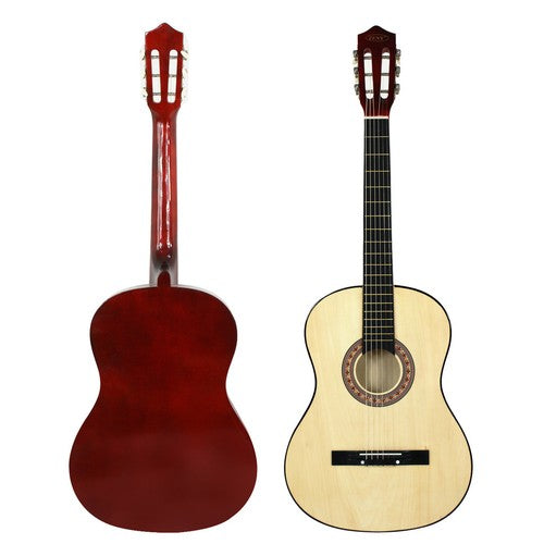 Segawe 38" Wooden Beginners Acoustic Guitar With Guitar Case,Strap and Pick Natural