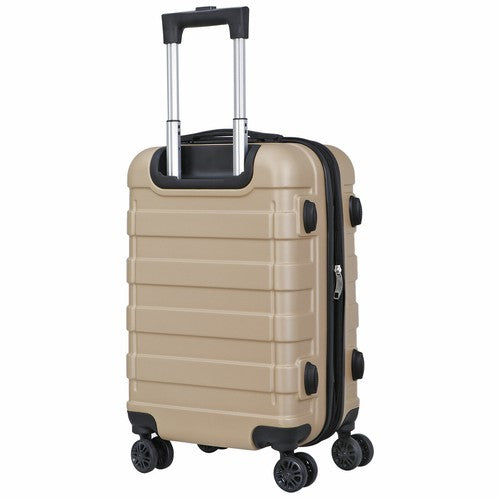 Segawe 21" Champagne Travel Carry-on Luggage Trolley Suitcase Hardside Spinner Suitcase