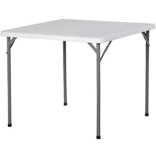 Segawe  34" Portable Plastic Dining Card Table  Fold-in-Half w/ Handle Outdoor Party