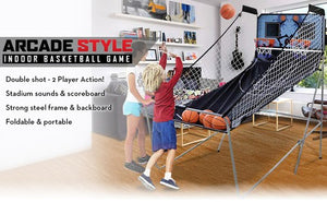 Segawe Foldable Indoor Basketball Arcade Game Double Shot 2 Player Electric Scoreboard