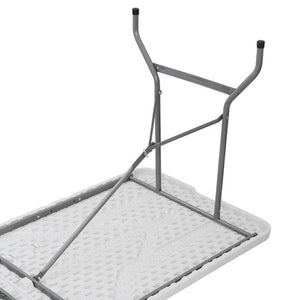 Segawe 6Ft Plastic Folding Table Portable Fold-in-Half Picnic Utility Table with Handle