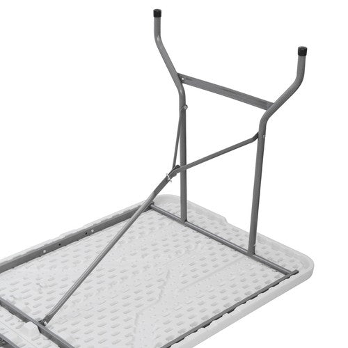 Segawe 6Ft Plastic Folding Table Portable Fold-in-Half Picnic Utility Table with Handle