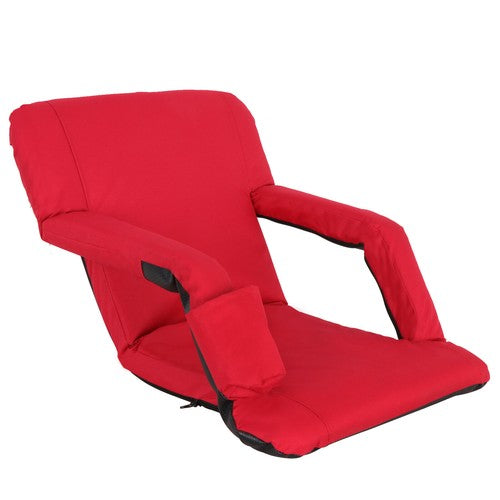 Segawe Stadium Seat Red Reclining Bleacher Chair Folding Perfect For Bleacher Lawn